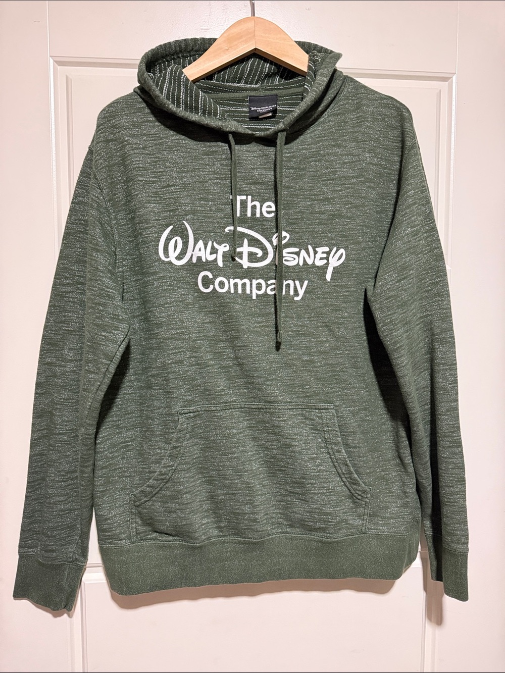 Disney Green Hooded Sweatshirt with White Walt Company logo employee exclusive